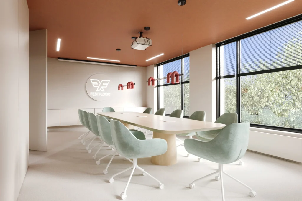 Festfloor, showroom, część biurowa